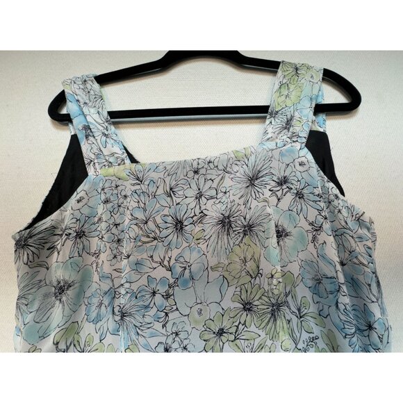 Nine & Co. Ninewear Floral Blouse Womens Size 10 Multicolor Boho Y2K Sleeveless - Picture 9 of 11